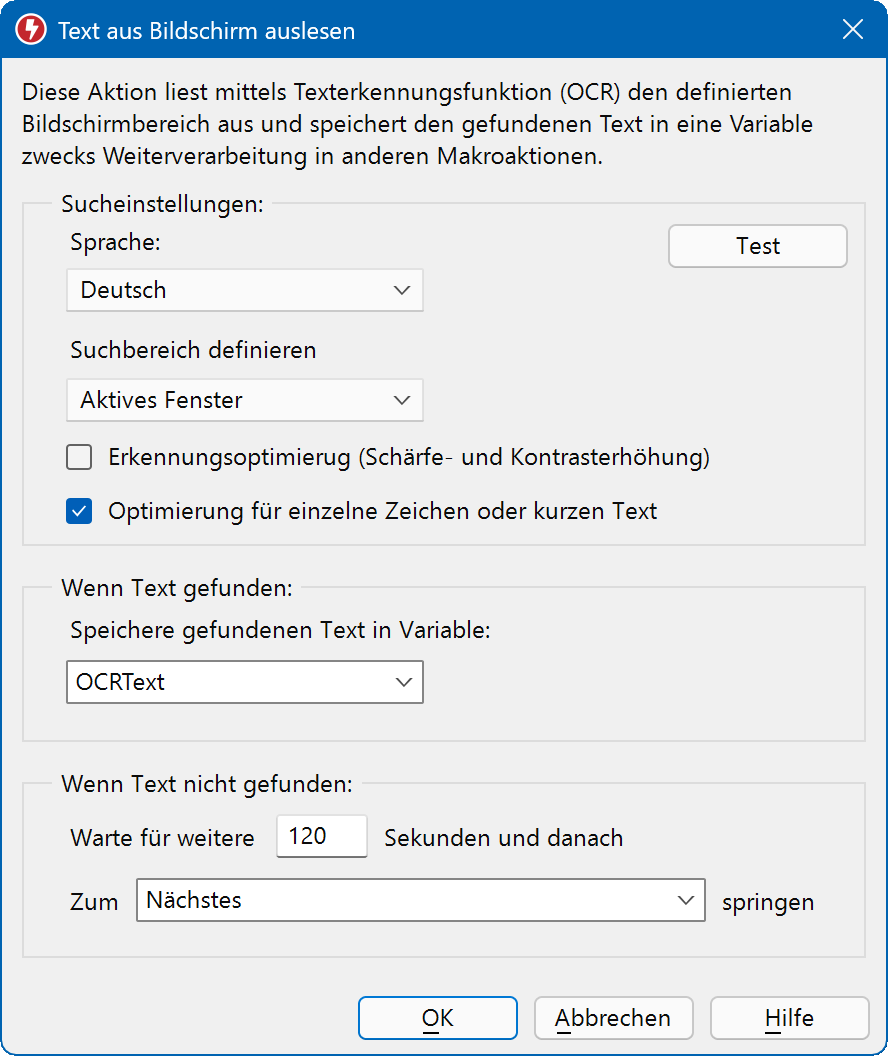 Die OCR-Funktion kann Text aus jedem Programm oder Bitmap lesen. Die OCR-Funktion kann Text aus jedem Programm oder Bitmap lesen.