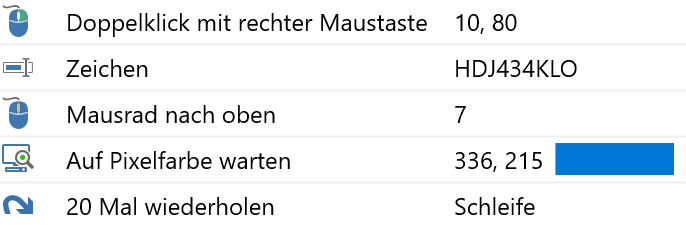 Makroskripte bestehen aus einfach zu bearbeitenden Schritten anstelle von kryptischem Makrocode.